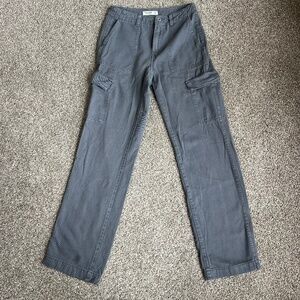 Pull & Bear Gray Straight Leg Utility Cargo Pants, Size 4